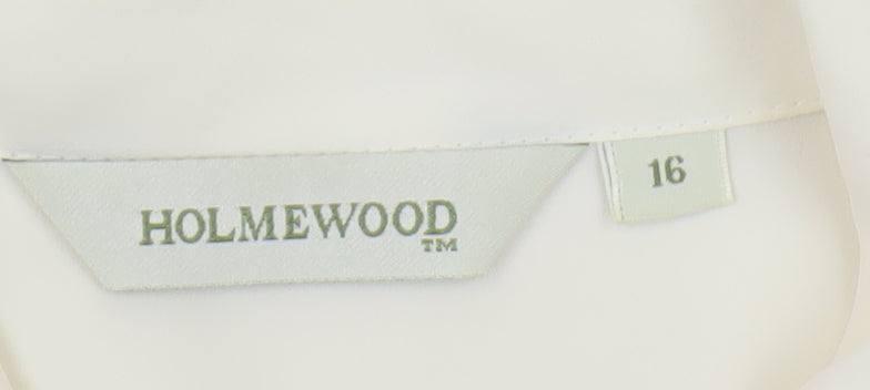 Holmewood Women's Ivory Embroidered Button-Up Shirt