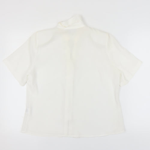 Eastex Women's White Button-Up Blouse Size 14