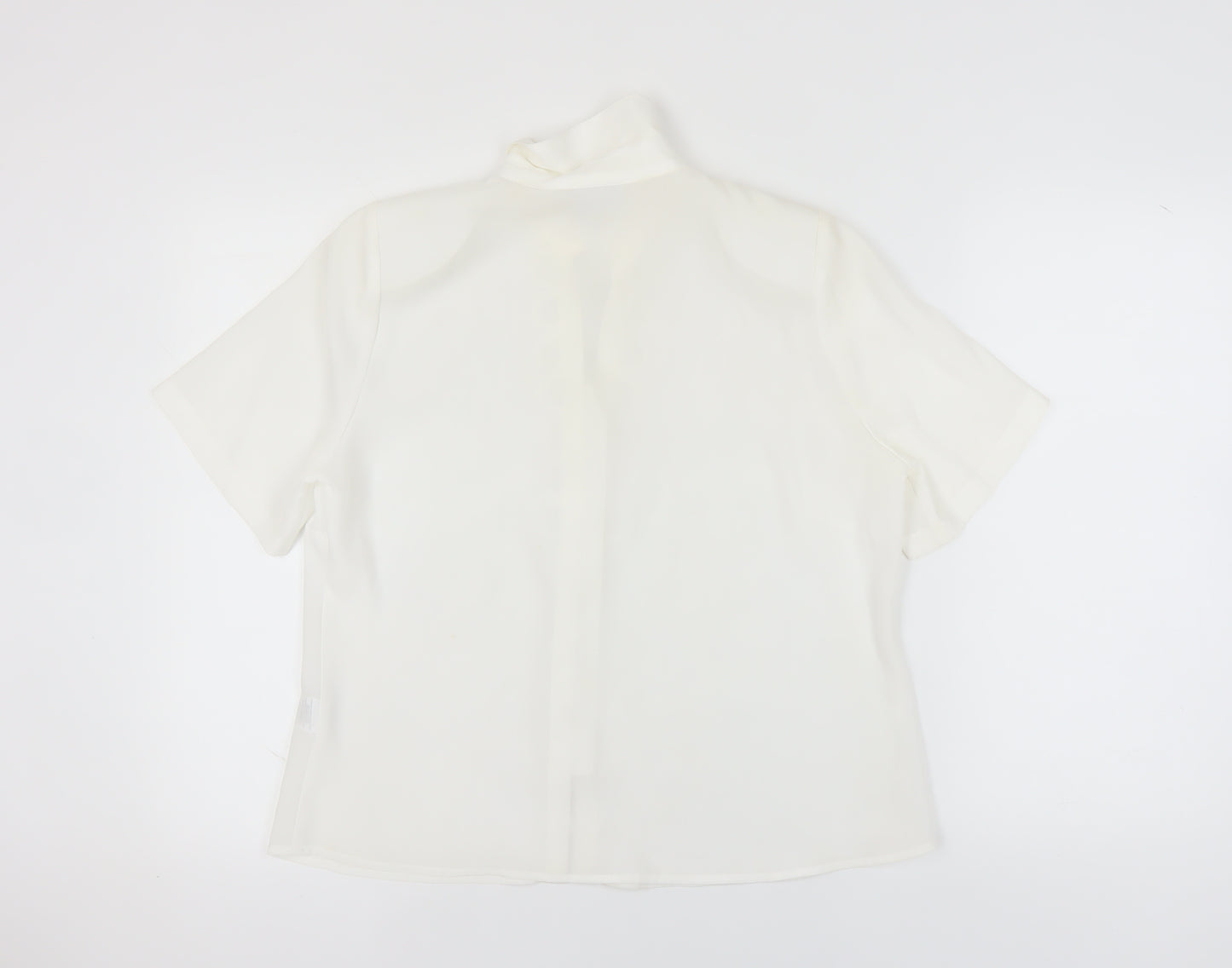 Eastex Women's White Button-Up Blouse Size 14