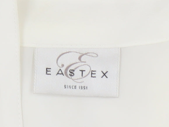 Eastex Women's White Button-Up Blouse Size 14