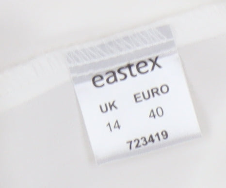 Eastex Women's White Button-Up Blouse Size 14