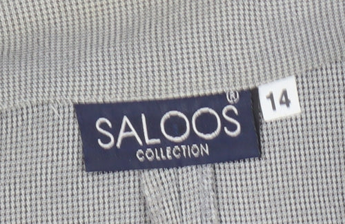 Saloos Women's Grey Check Blouse Size 14