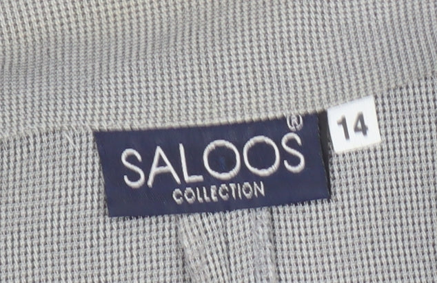 Saloos Women's Grey Check Blouse Size 14
