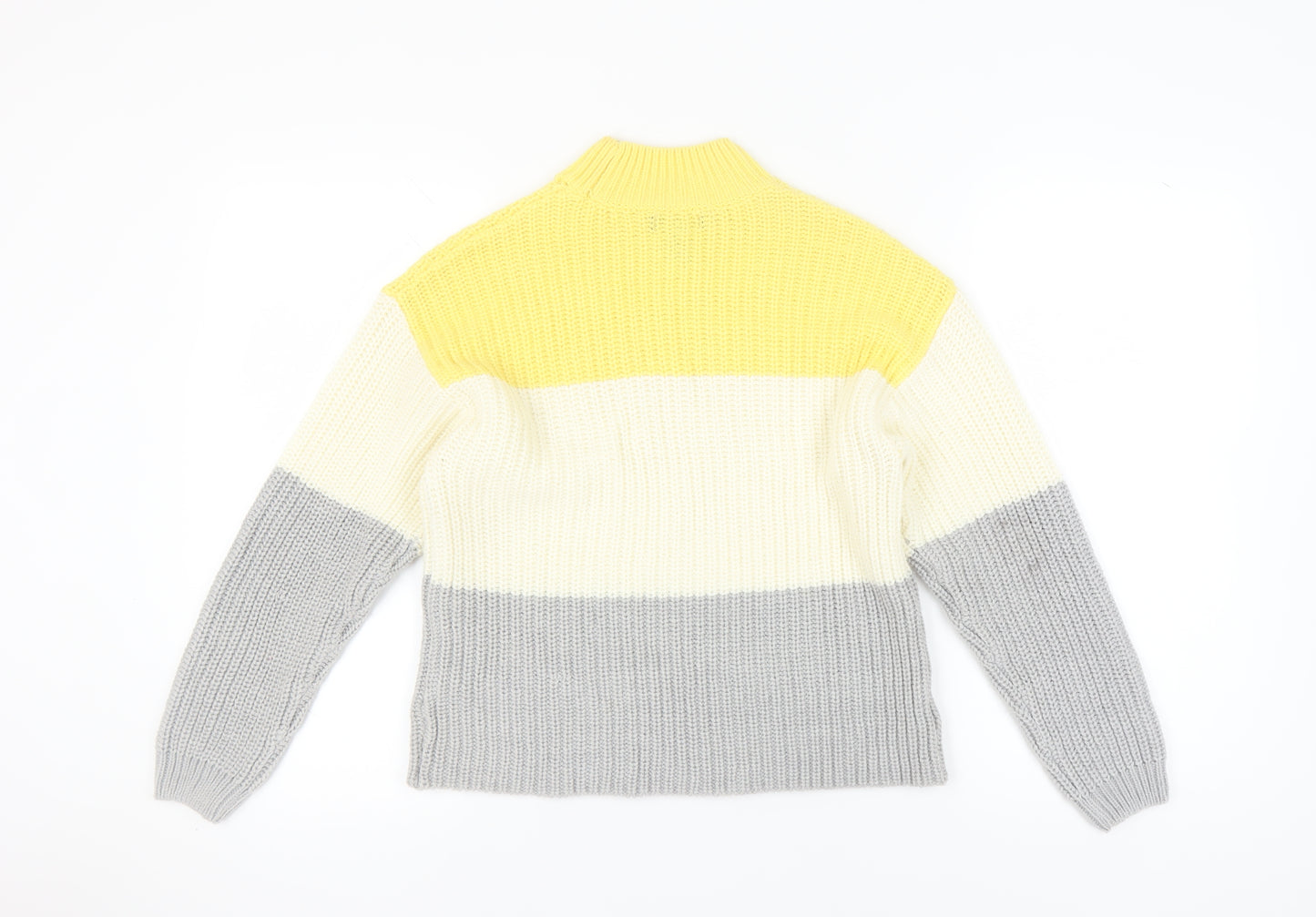 New Look Women's Yellow Mock Neck Pullover Jumper S