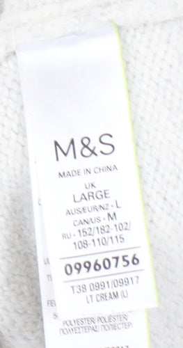 Marks and Spencer Women's White Pullover Jumper - Large