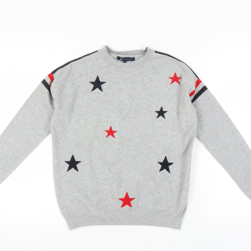 Crew Clothing Women's Grey Star Pullover Jumper XS