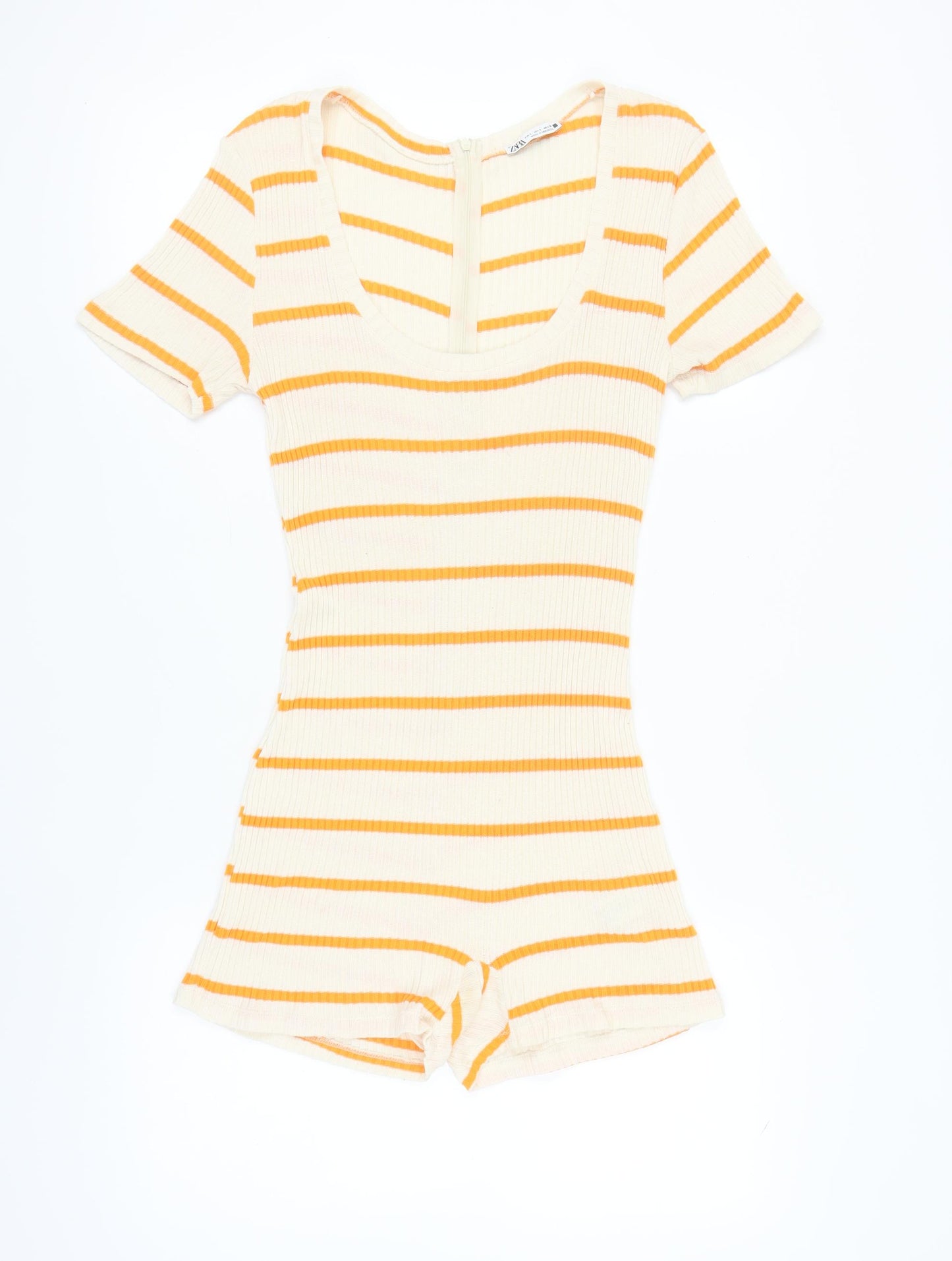 Zara Women's Striped Playsuit, Size 14, Multicoloured