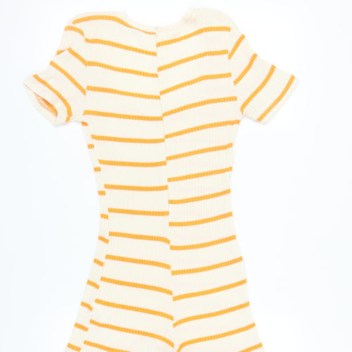 Zara Women's Striped Playsuit, Size 14, Multicoloured