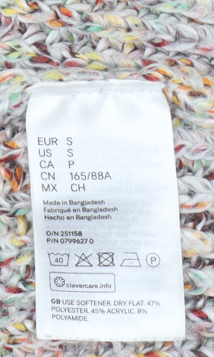 H&M Women's Multicoloured Chunky Knit Jumper S