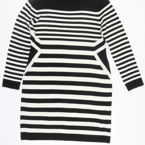 Calvin Klein Women's XL Black Striped Knit Dress
