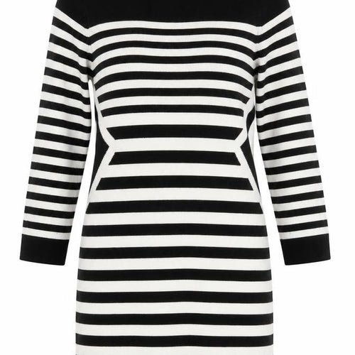 Calvin Klein Women's XL Black Striped Knit Dress