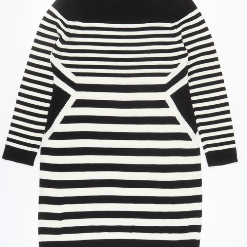 Calvin Klein Women's XL Black Striped Knit Dress