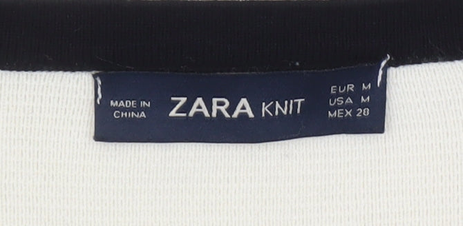 Zara Knit Women's Ivory Cardigan Medium