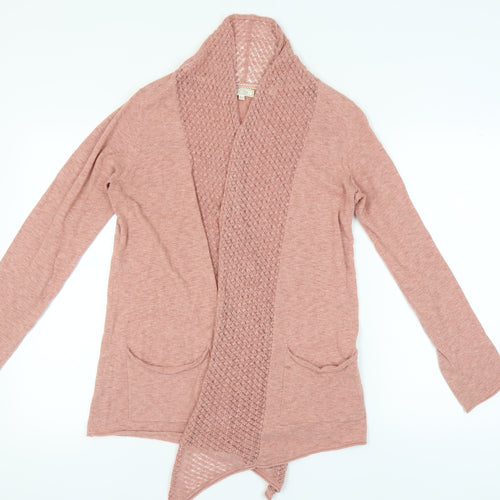 Fat Face Women’s Pink Long Sleeve Cotton Cardigan Size 12