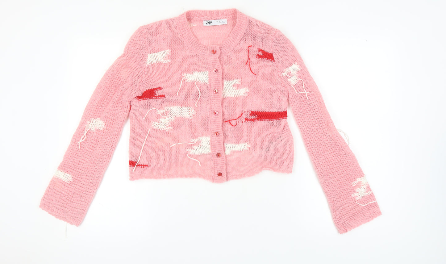 ZARA Women's Pink Cardigan Size 10