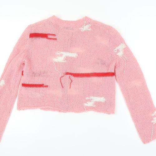 ZARA Women's Pink Cardigan Size 10
