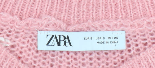 ZARA Women's Pink Cardigan Size 10