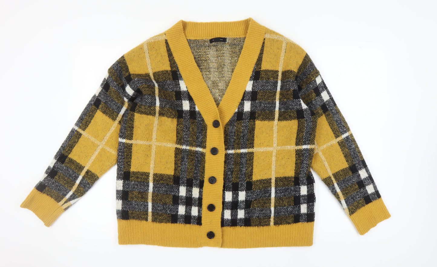 New Look Women's Multicoloured Plaid Cardigan S