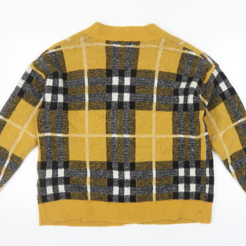 New Look Women's Multicoloured Plaid Cardigan S