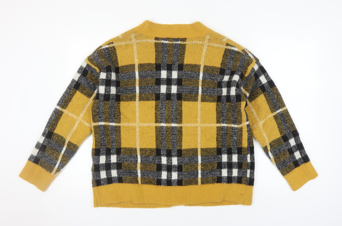 New Look Women's Multicoloured Plaid Cardigan S