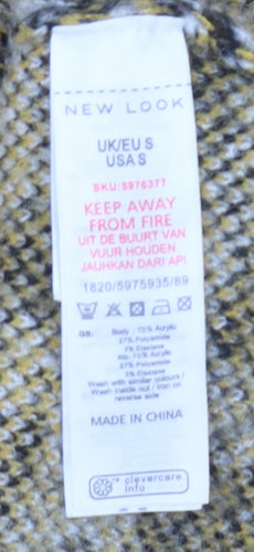 New Look Women's Multicoloured Plaid Cardigan S