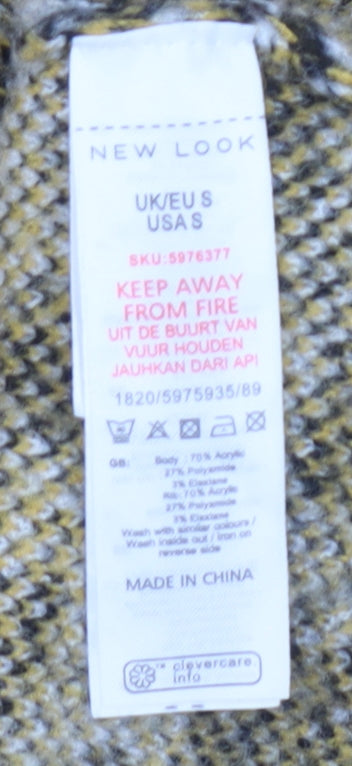 New Look Women's Multicoloured Plaid Cardigan S