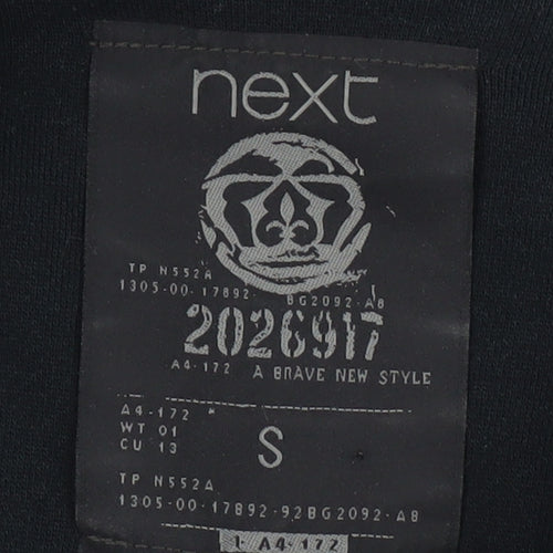 Next Men's Black Hooded Pullover Jumper - S