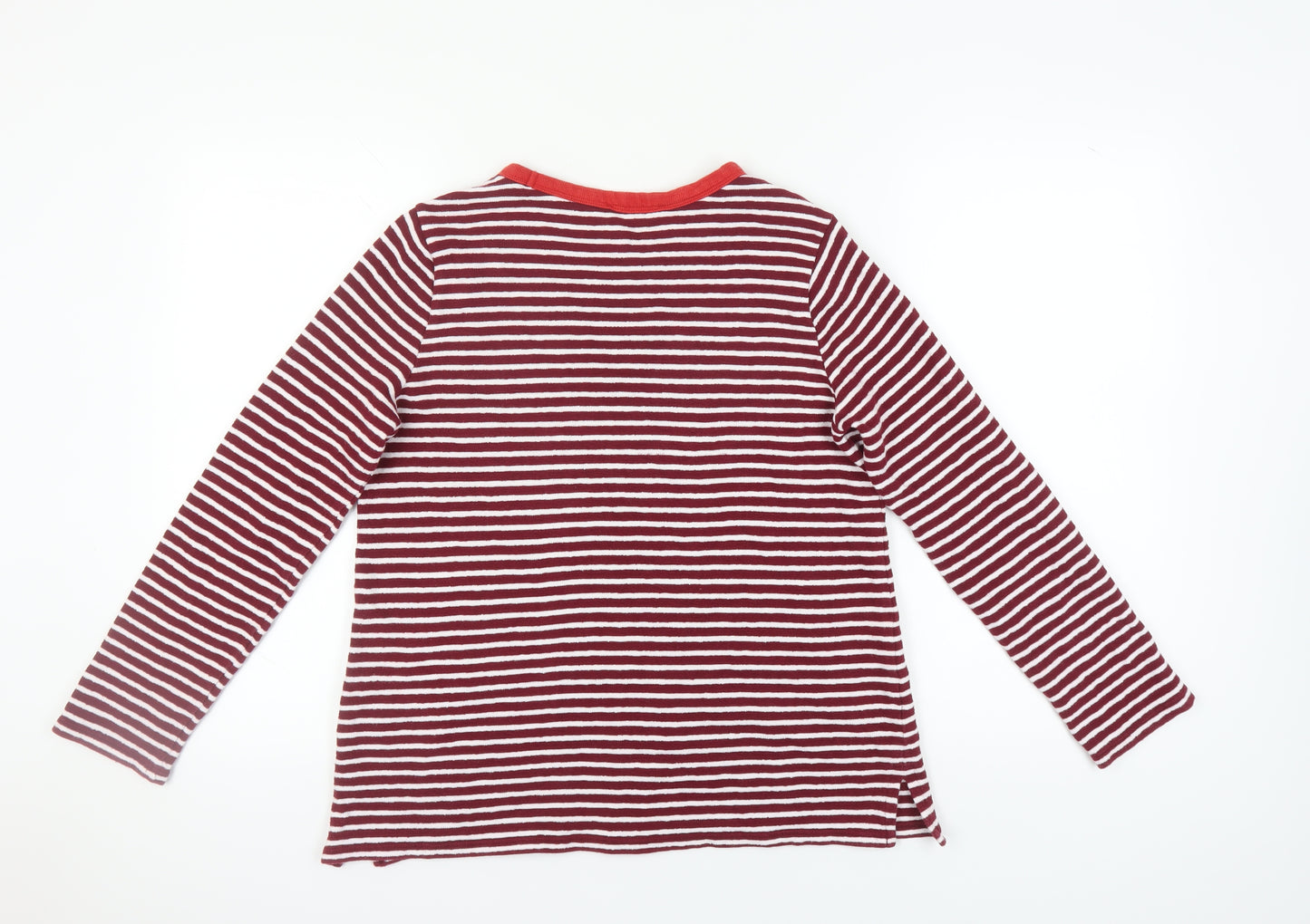 Marks and Spencer Women's Red Striped Ringer T-Shirt Sz 12