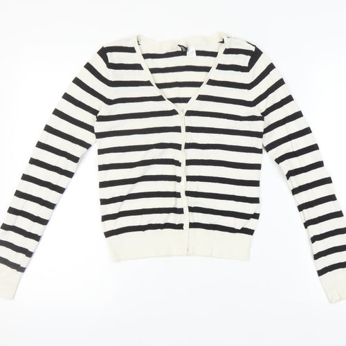 H&M Women’s Striped Cardigan Multicoloured Size 10