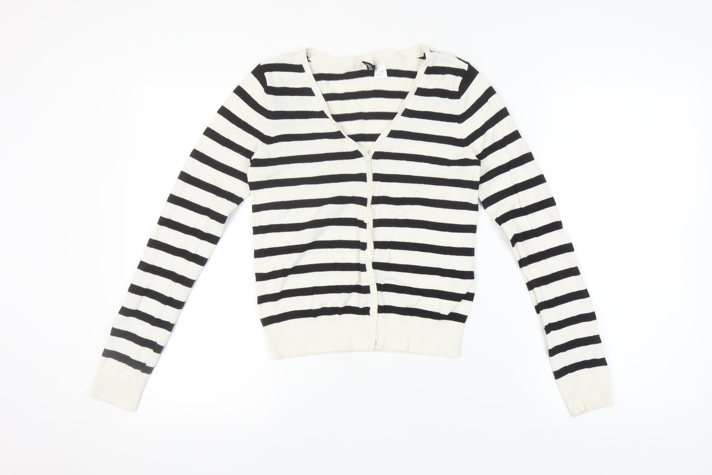 H&M Women’s Striped Cardigan Multicoloured Size 10