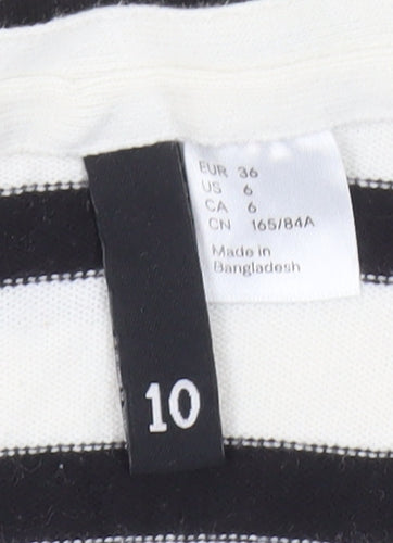 H&M Women’s Striped Cardigan Multicoloured Size 10