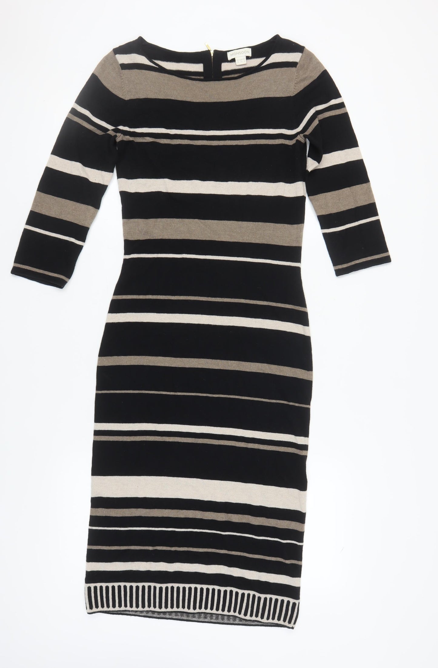 Monsoon Women's Black Stripe Sheath Dress Size 10