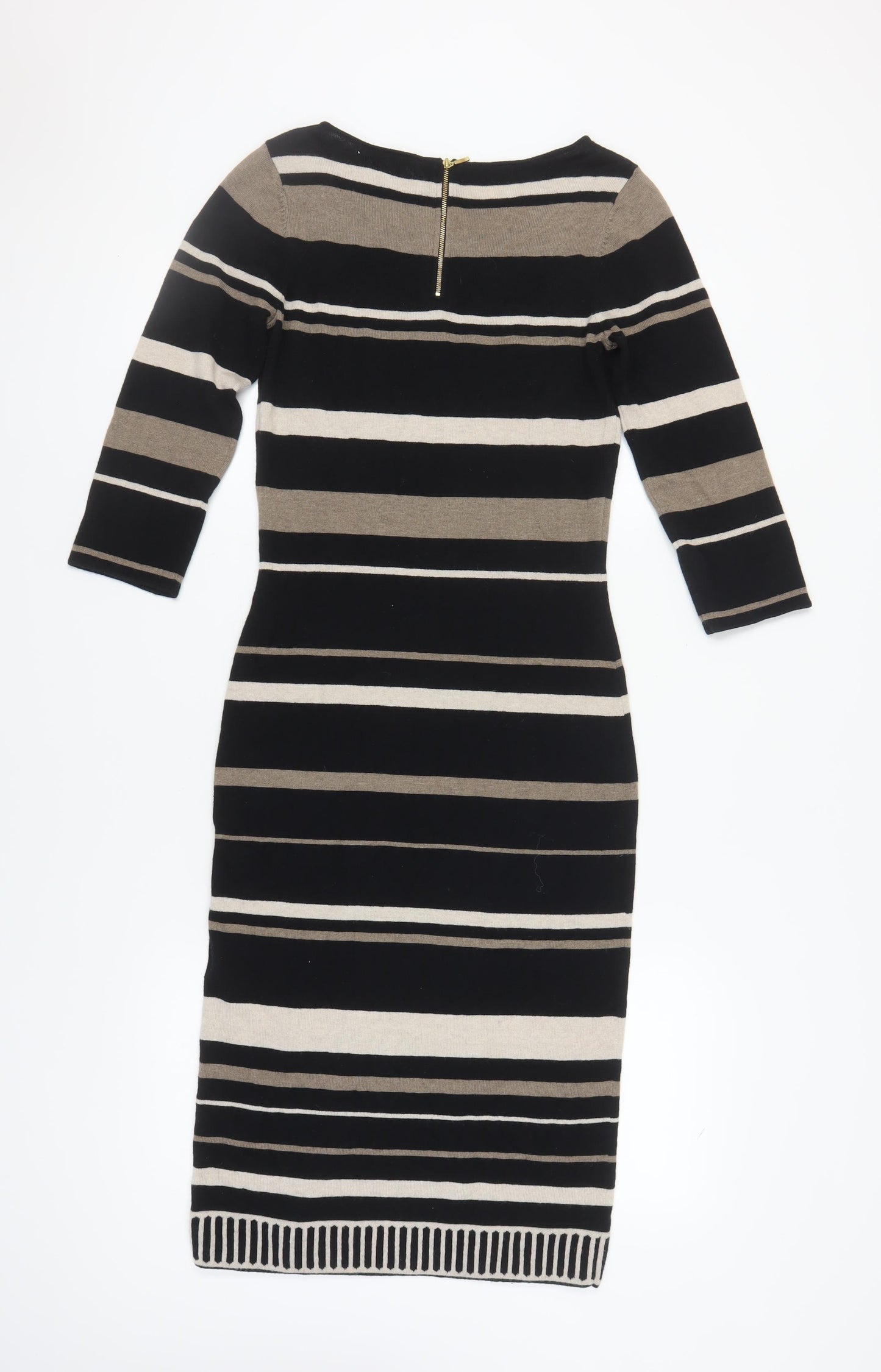 Monsoon Women's Black Stripe Sheath Dress Size 10