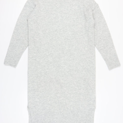 New Look Women's Grey Jumper Dress S High Neck