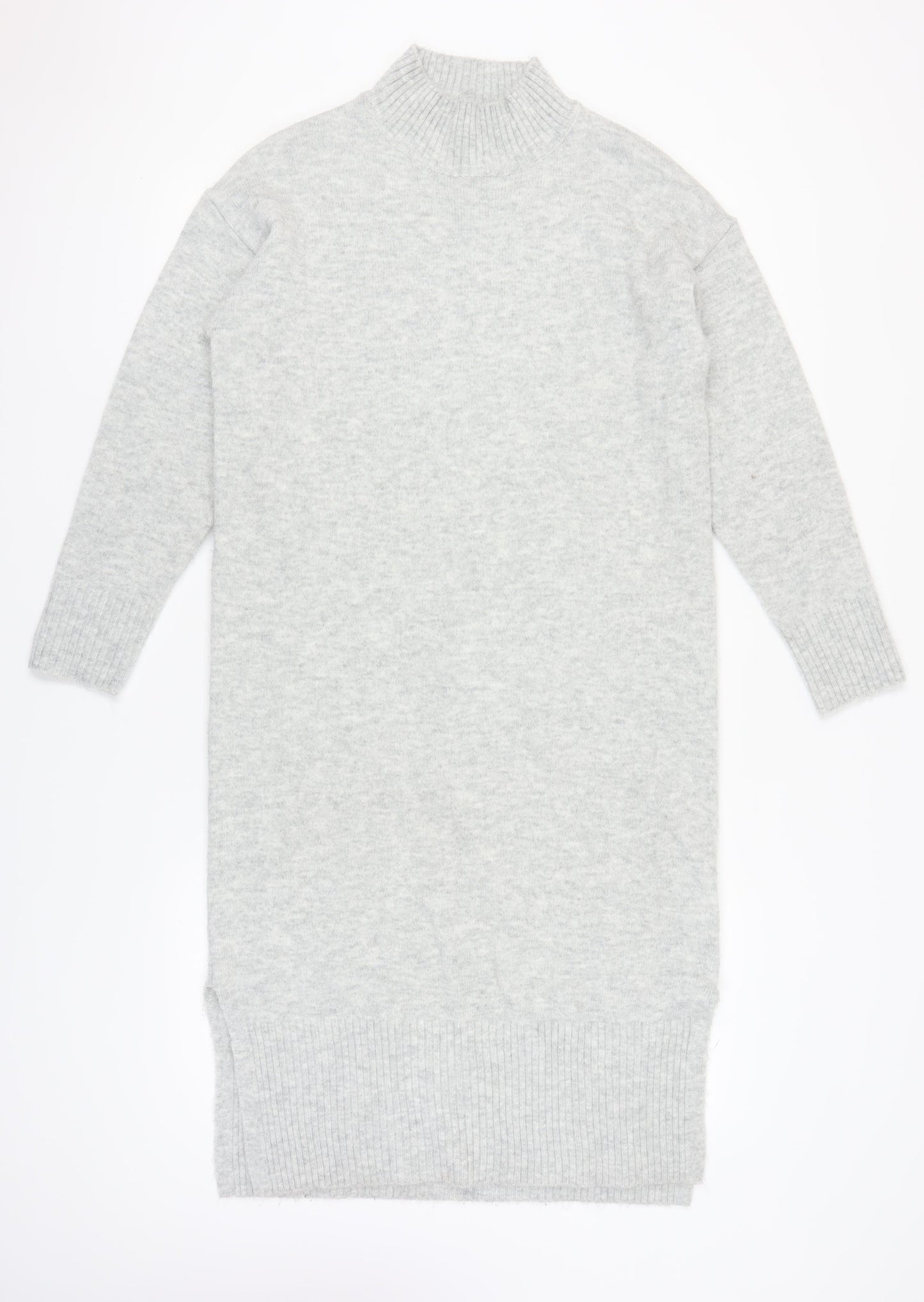 New Look Women's Grey Jumper Dress S High Neck