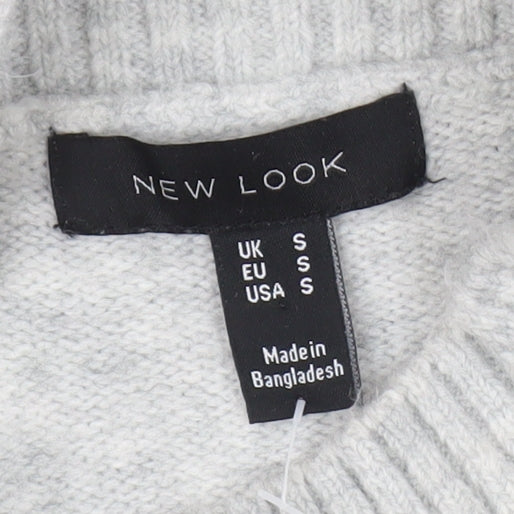 New Look Women's Grey Jumper Dress S High Neck