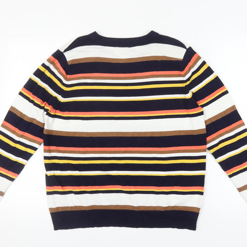 M&Co Women's Multicoloured Striped Pullover Jumper