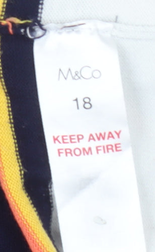 M&Co Women's Multicoloured Striped Pullover Jumper