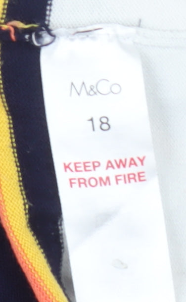 M&Co Women's Multicoloured Striped Pullover Jumper