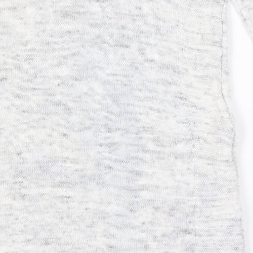 Next Women Grey Pullover Jumper Ruffle Detail Size 6