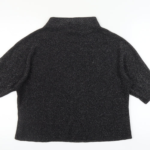 Next Women's Black Blouse Size 20 Viscose Metallic