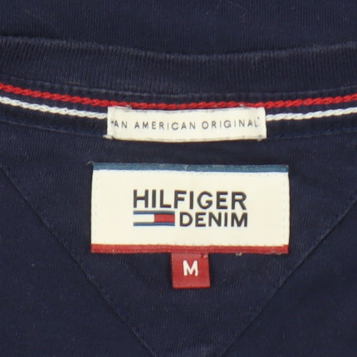 Hilfiger Denim Men's Blue V-Neck Short Sleeve T-Shirt M