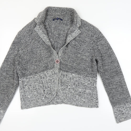 Casual Club Women's Grey Collared Cardigan Size 18