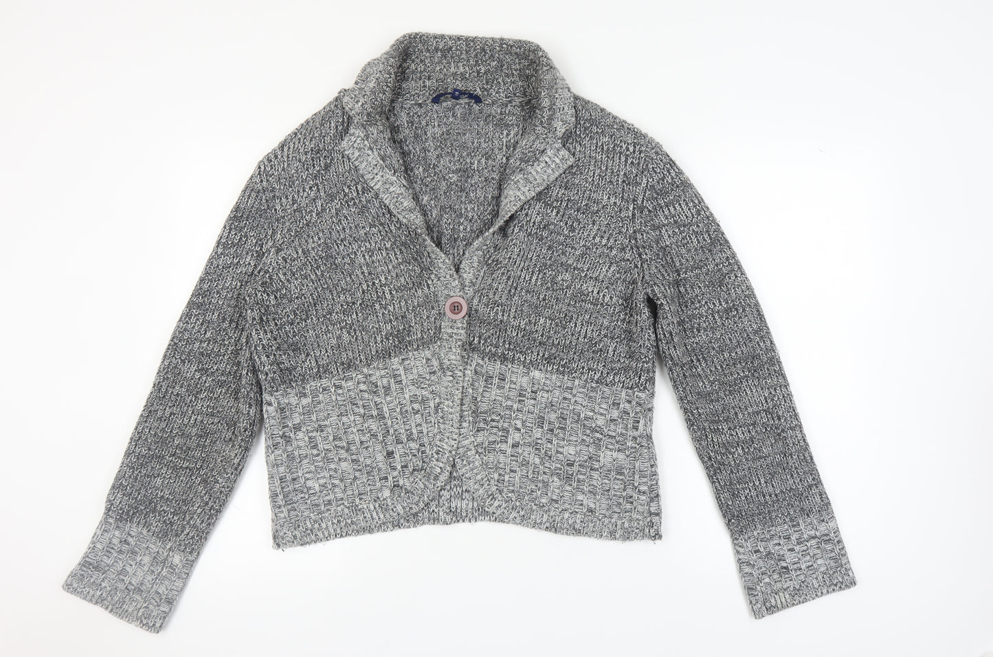 Casual Club Women's Grey Collared Cardigan Size 18