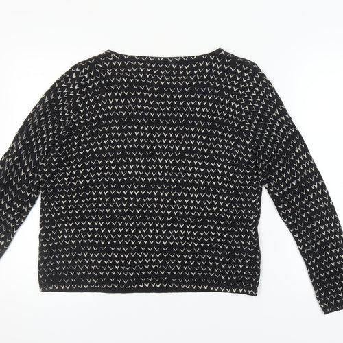 Next Women's Black Geometric Pullover Jumper Size 14