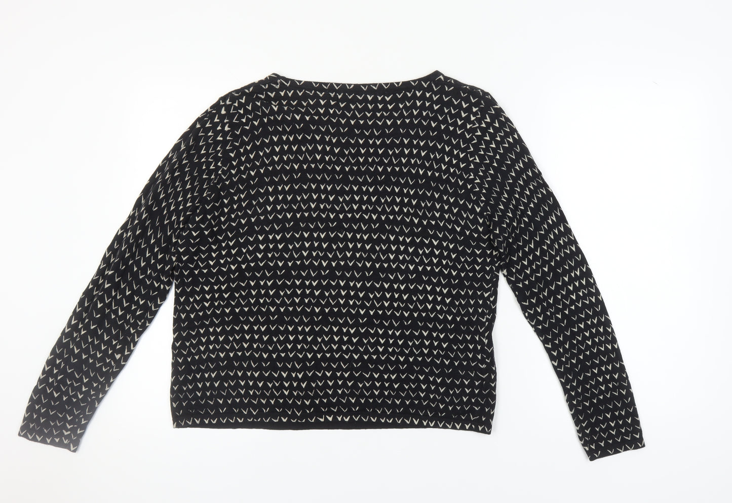 Next Women's Black Geometric Pullover Jumper Size 14