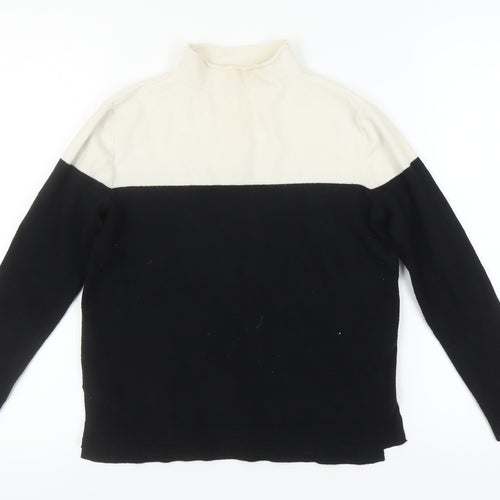 Marks and Spencer Women's Black Mock Neck Pullover Jumper Size 10