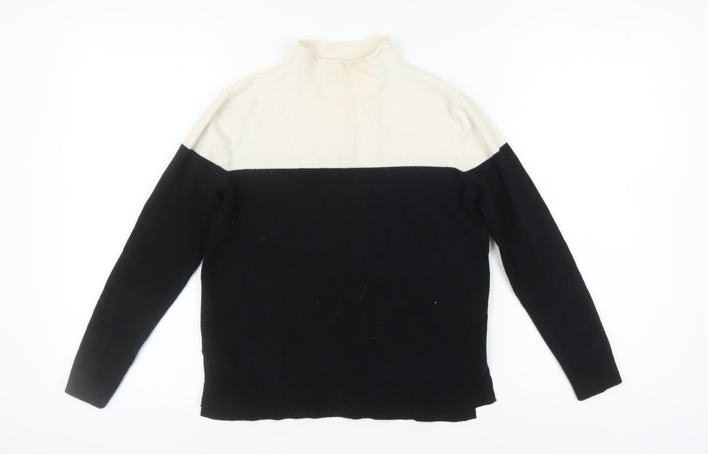 Marks and Spencer Women's Black Mock Neck Pullover Jumper Size 10