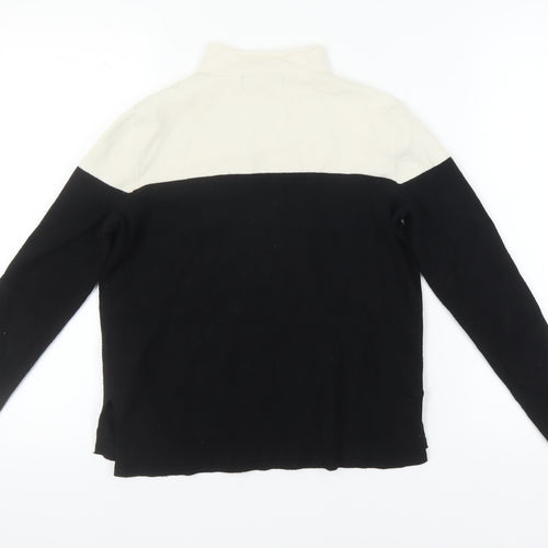 Marks and Spencer Women's Black Mock Neck Pullover Jumper Size 10