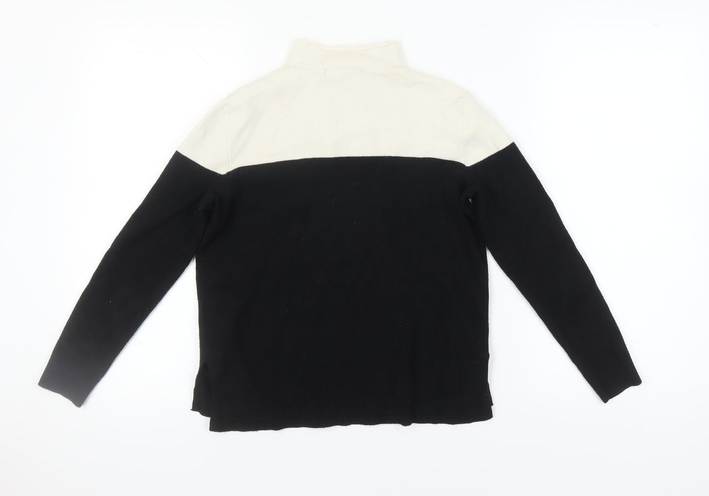 Marks and Spencer Women's Black Mock Neck Pullover Jumper Size 10